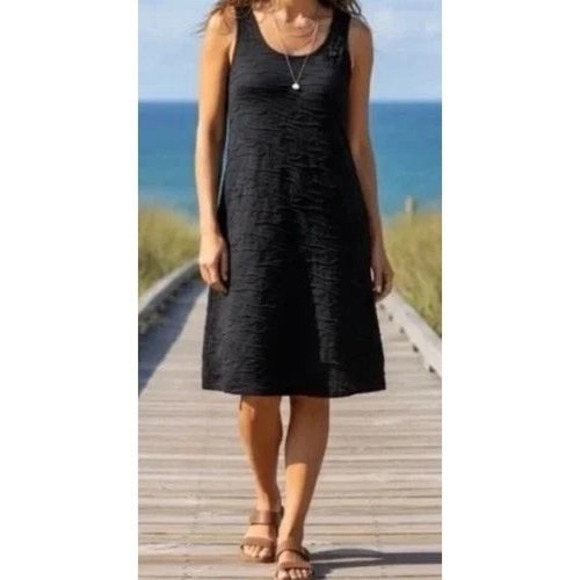 Toad&Co Dresses & Skirts - Toad&Co XS Black Samba Wave Tank Dress Organic Cotton Tencel Shift Sundress